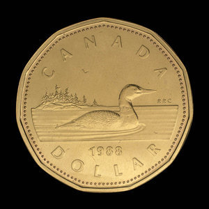 Canada, Élisabeth II, 1 dollar : 1988