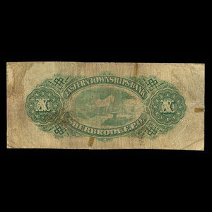 Canada, Eastern Townships Bank, 10 dollars : 2 janvier 1893