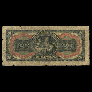 Canada, Home Bank of Canada, 20 dollars : 2 mars 1914