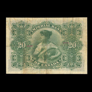 Canada, Imperial Bank of Canada, 20 dollars : 1 octobre 1902