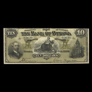Canada, Bank of Ottawa (The), 10 dollars : 1 juin 1900