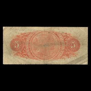 Canada, Bank of Toronto (The), 5 dollars : 1 juillet 1890