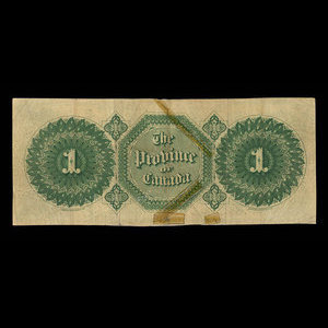 Canada, Province du Canada, 1 dollar : 1 octobre 1866