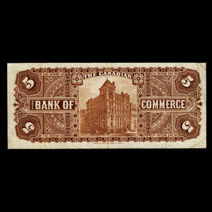 Canada, Canadian Bank of Commerce, 5 dollars : 2 janvier 1892