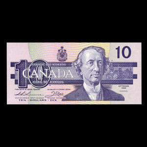 Canada, Banque du Canada, 10 dollars : 1989