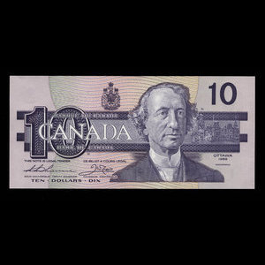 Canada, Banque du Canada, 10 dollars : 1989