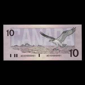 Canada, Banque du Canada, 10 dollars : 1989