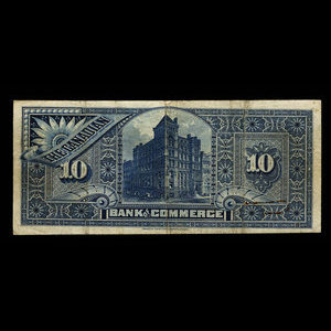 Canada, Canadian Bank of Commerce, 10 dollars : 2 janvier 1892