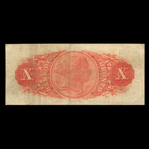 Canada, Bank of Toronto (The), 10 dollars : 1 juin 1892