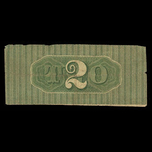 Canada, Bank of Upper Canada (York), 2 dollars : 1 janvier 1861