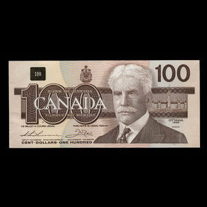 Canada, Banque du Canada, 100 dollars : 1988