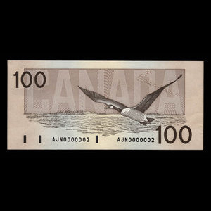 Canada, Banque du Canada, 100 dollars : 1988