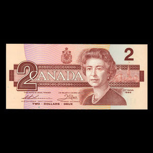 Canada, Banque du Canada, 2 dollars : 1986