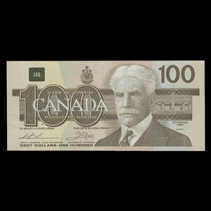 Canada, Banque du Canada, 100 dollars : 1988