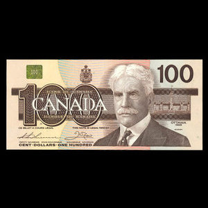 Canada, Banque du Canada, 100 dollars : 1988