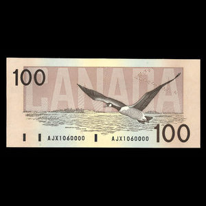 Canada, Banque du Canada, 100 dollars : 1988