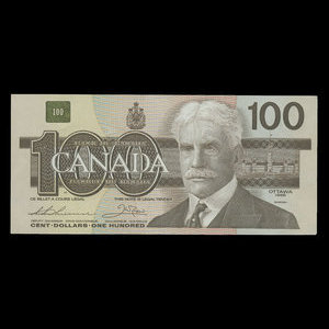 Canada, Banque du Canada, 100 dollars : 1988