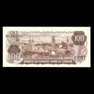 Canada, Banque du Canada, 100 dollars : 1975