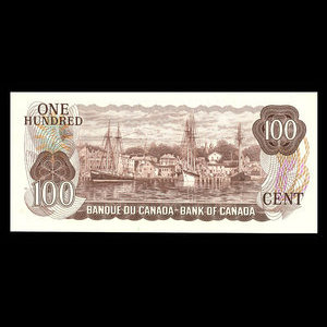 Canada, Banque du Canada, 100 dollars : 1975