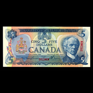 Canada, Banque du Canada, 5 dollars : 1979