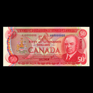 Canada, Banque du Canada, 50 dollars : 1975