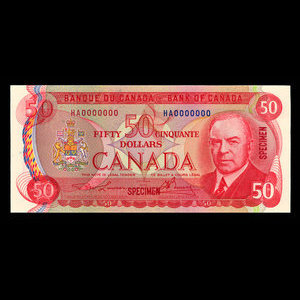 Canada, Banque du Canada, 50 dollars : 1975