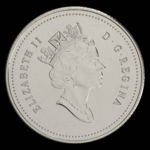 Canada, Élisabeth II, 25 cents : 1990