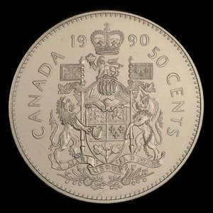 Canada, Élisabeth II, 50 cents : 1990