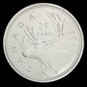 Canada, Élisabeth II, 25 cents : 1991