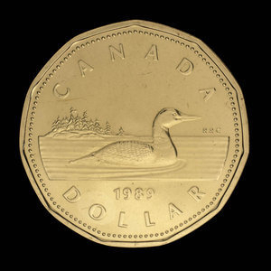 Canada, Élisabeth II, 1 dollar : 1989