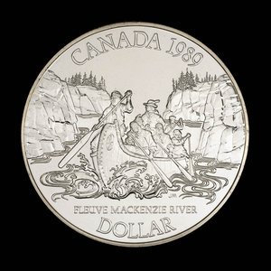 Canada, Élisabeth II, 1 dollar : 1989