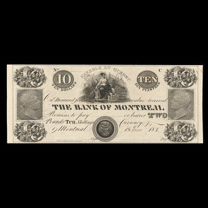 Canada, Banque de Montréal, 10 dollars : 1 juin 1839