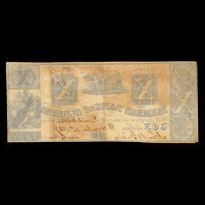 Canada, Farmers Bank of St. Johns, 10 dollars : 1 décembre 1837