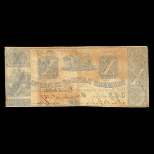 Canada, Farmers Bank of St. Johns, 10 dollars : 1 décembre 1837