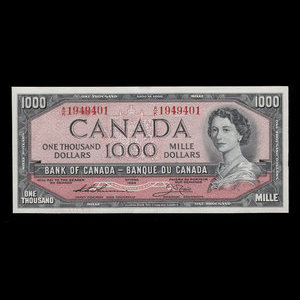 Canada, Banque du Canada, 1,000 dollars : 1954