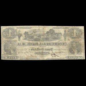 Canada, Commercial Bank of the Midland District, 4 dollars : 2 mai 1854