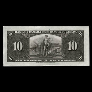 Canada, Banque du Canada, 10 dollars : 2 janvier 1937