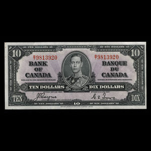 Canada, Banque du Canada, 10 dollars : 2 janvier 1937