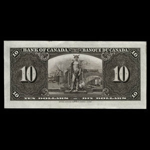 Canada, Banque du Canada, 10 dollars : 2 janvier 1937