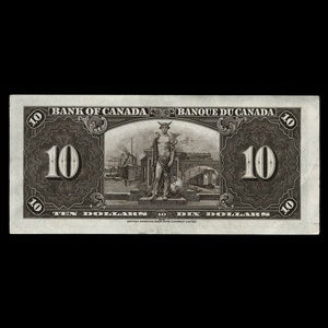 Canada, Banque du Canada, 10 dollars : 2 janvier 1937