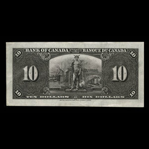 Canada, Banque du Canada, 10 dollars : 2 janvier 1937