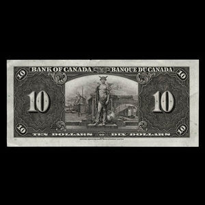 Canada, Banque du Canada, 10 dollars : 2 janvier 1937