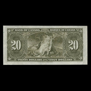 Canada, Banque du Canada, 20 dollars : 2 janvier 1937