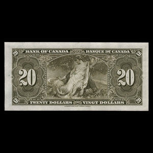 Canada, Banque du Canada, 20 dollars : 2 janvier 1937