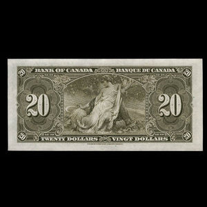 Canada, Banque du Canada, 20 dollars : 2 janvier 1937