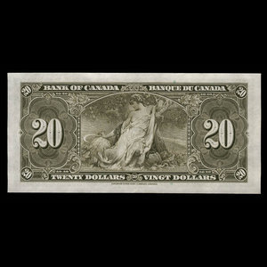 Canada, Banque du Canada, 20 dollars : 2 janvier 1937