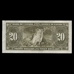 Canada, Banque du Canada, 20 dollars : 2 janvier 1937