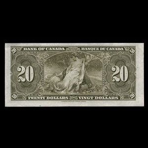 Canada, Banque du Canada, 20 dollars : 2 janvier 1937