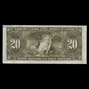 Canada, Banque du Canada, 20 dollars : 2 janvier 1937