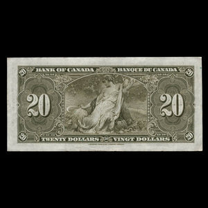 Canada, Banque du Canada, 20 dollars : 2 janvier 1937